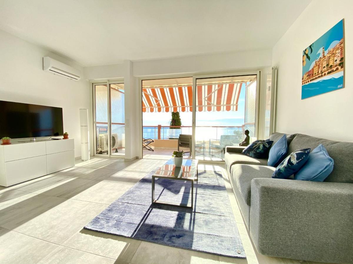 Le Vigia-Vue Mer-Terrasse-Climatisation-Parking Menton Exterior foto